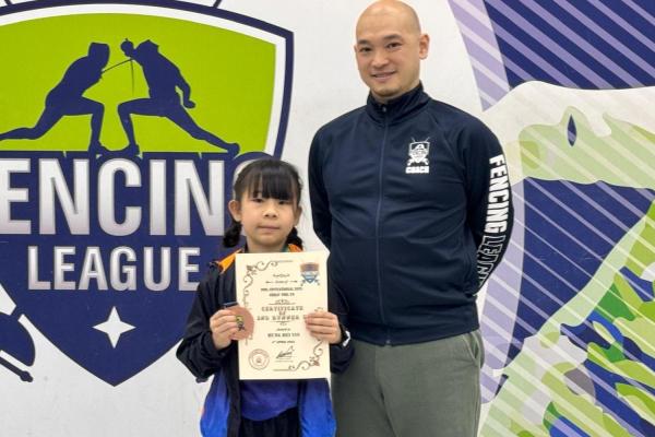 劍擊聯盟花劍比賽 U9 女子花劍 季軍3E洪晞妍